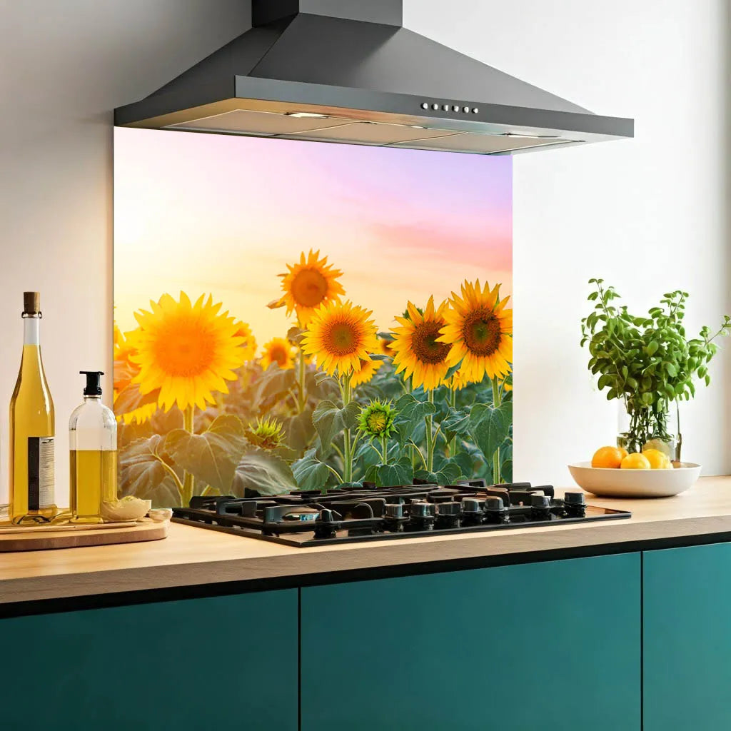 Sunflower Dusk Kitchen Splashback