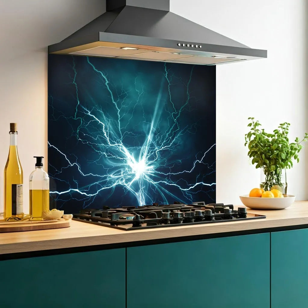 Lightning Glass Splashback