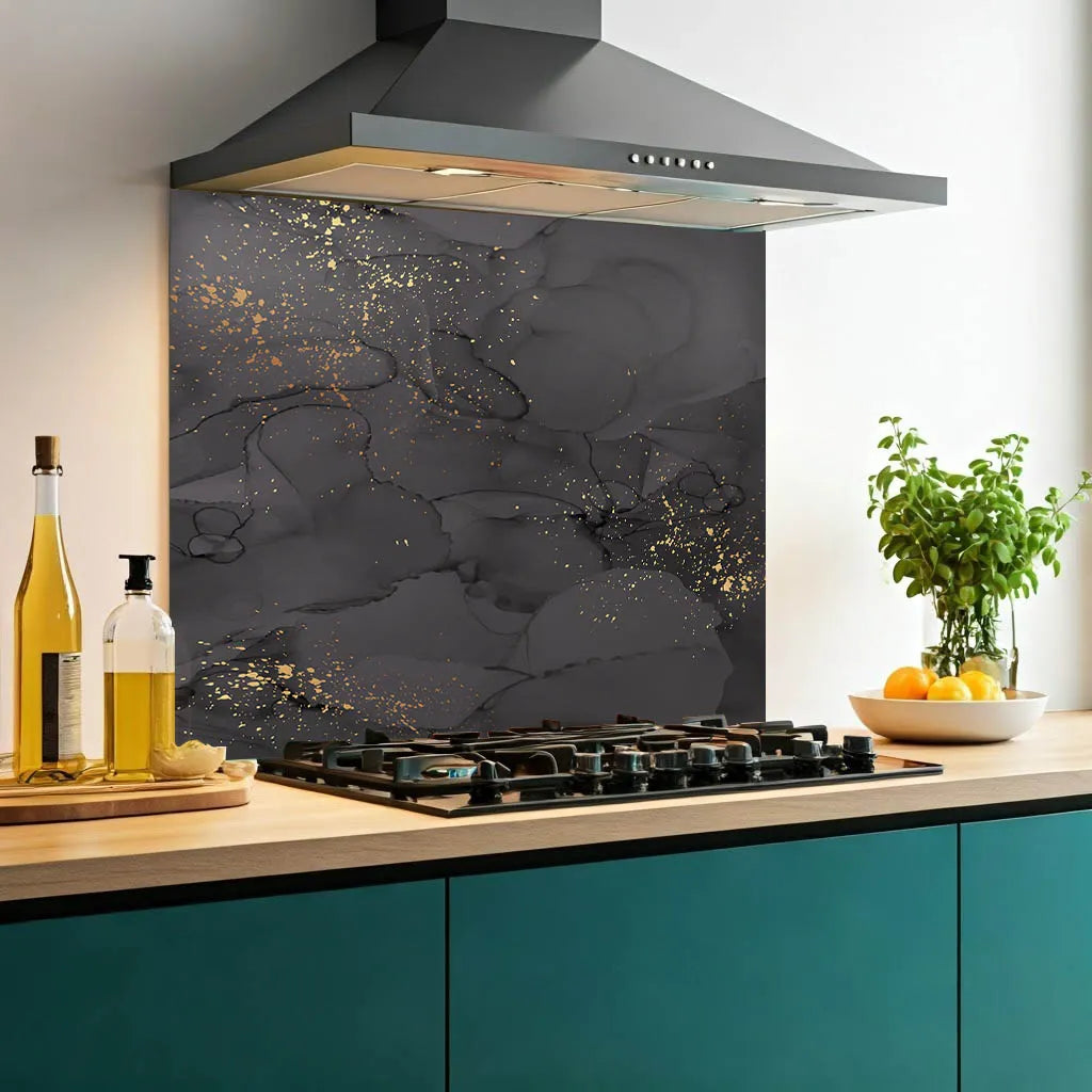 Dark Grey Deluxe Glass Splashback