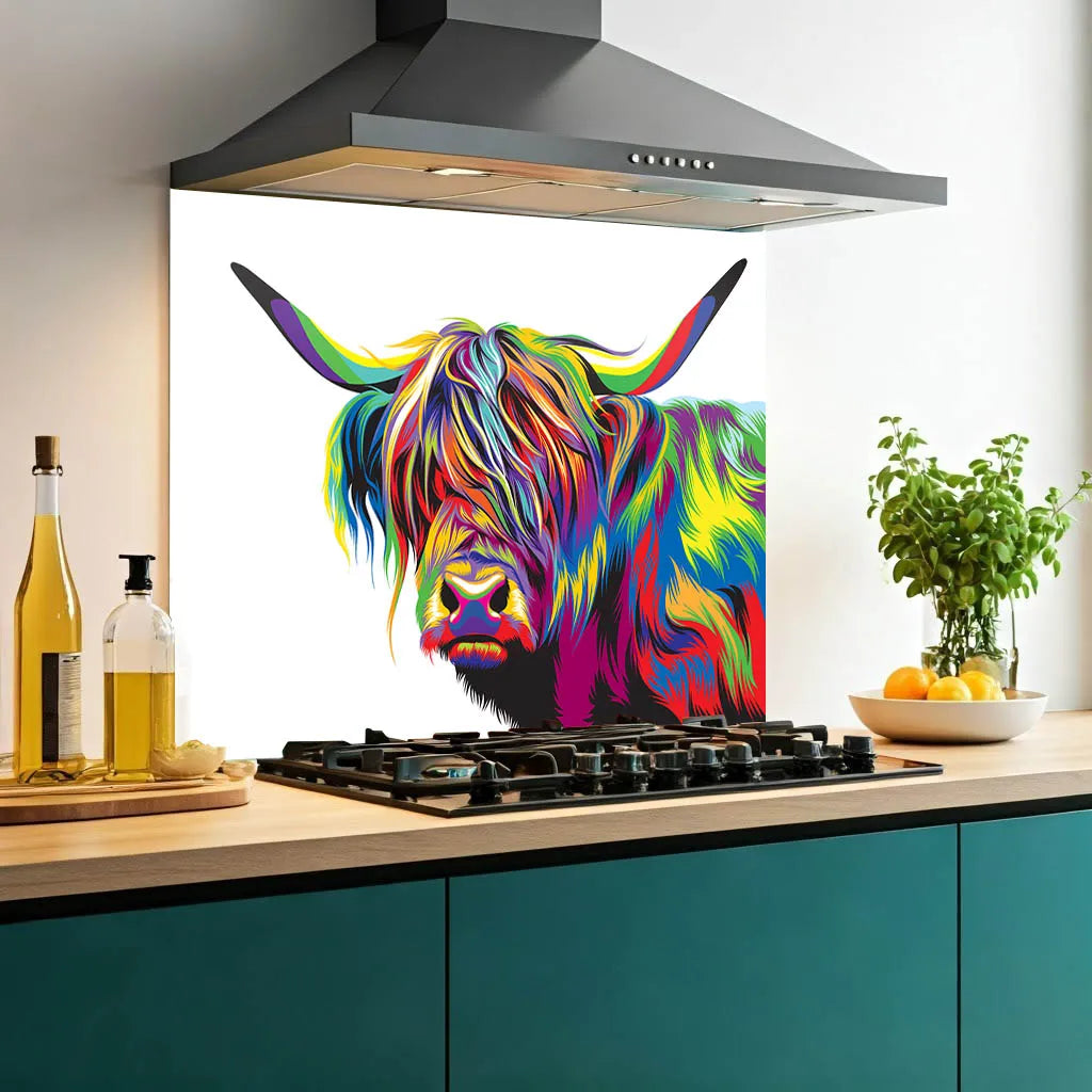 Funky Cow Kitchen Splashback