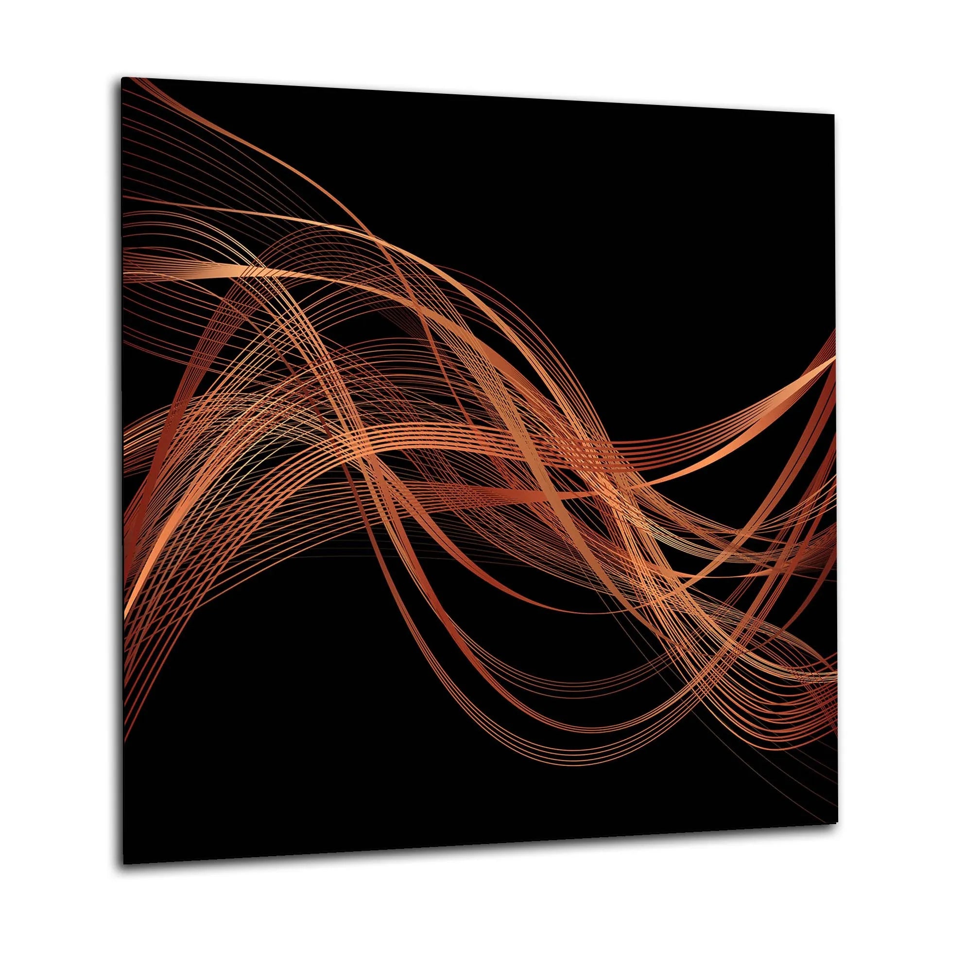 Black Copper Wave Kitchen Splashback