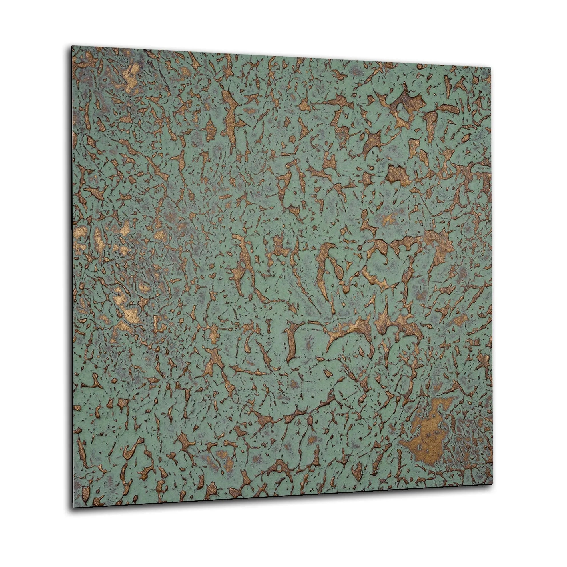 Copper Patina Effect Glass Splashback