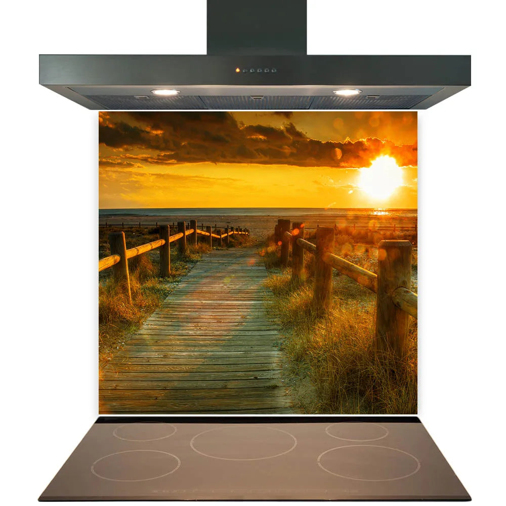 Sunset Beach Glass Splashback