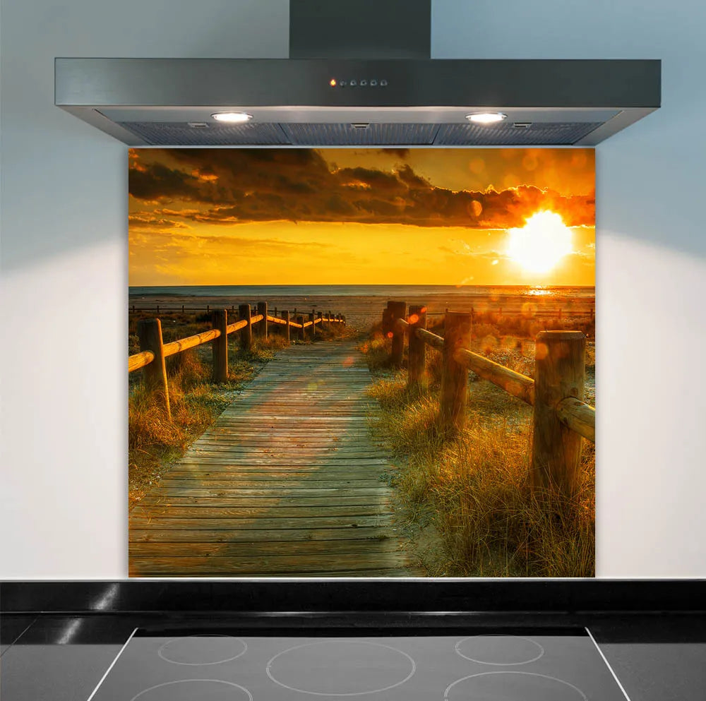 Sunset Beach Glass Splashback