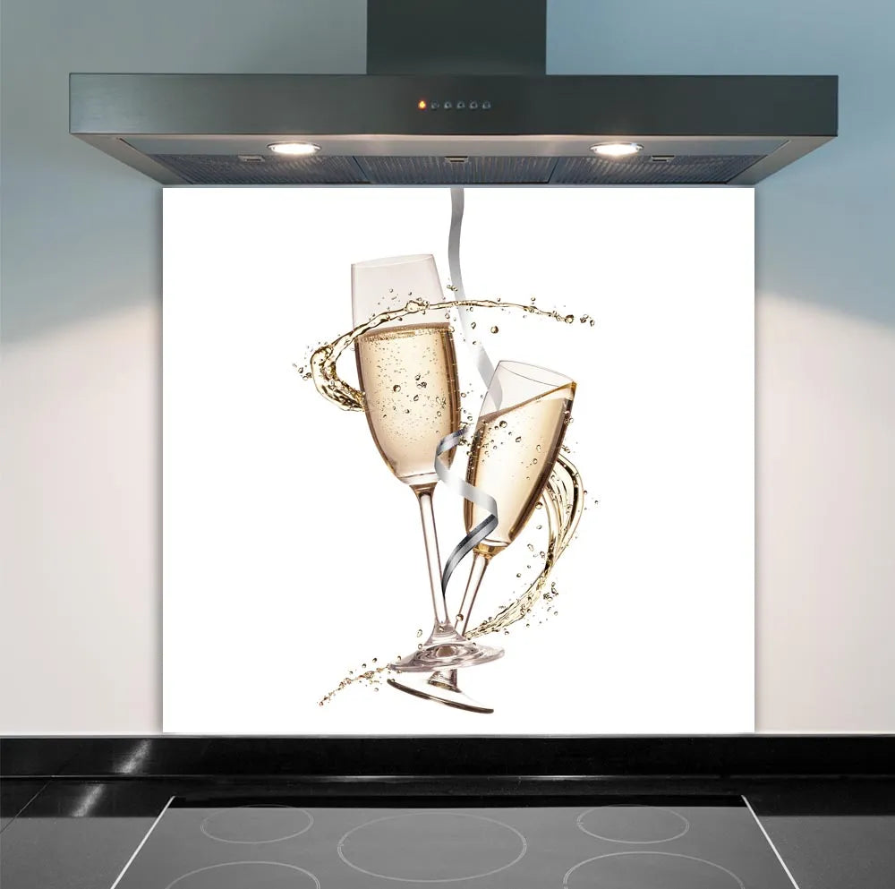 White Champagne Kitchen Splashback