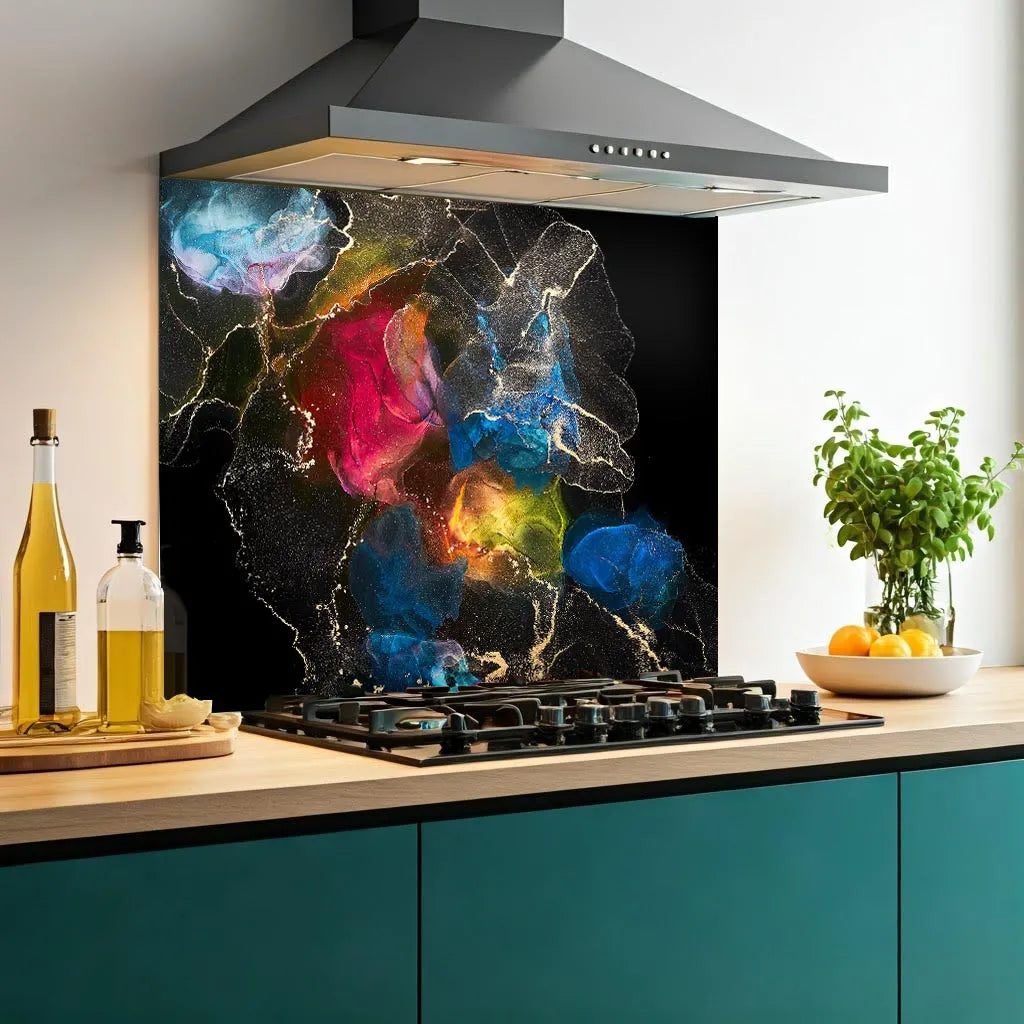Black Deluxe Glass Splashback
