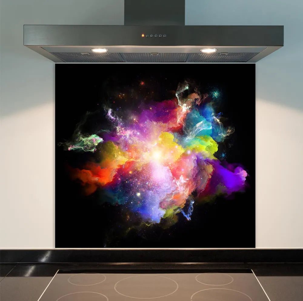 Powder Burst Glass Splashback