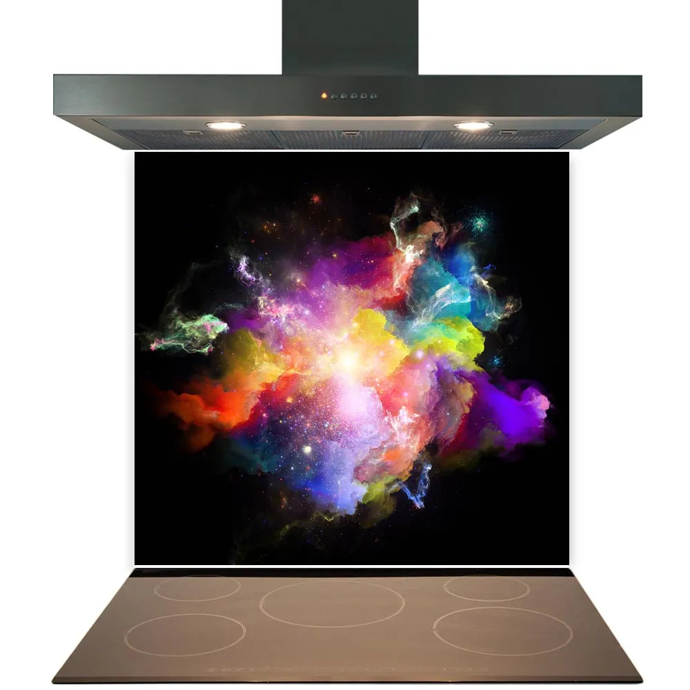 Powder Burst Glass Splashback