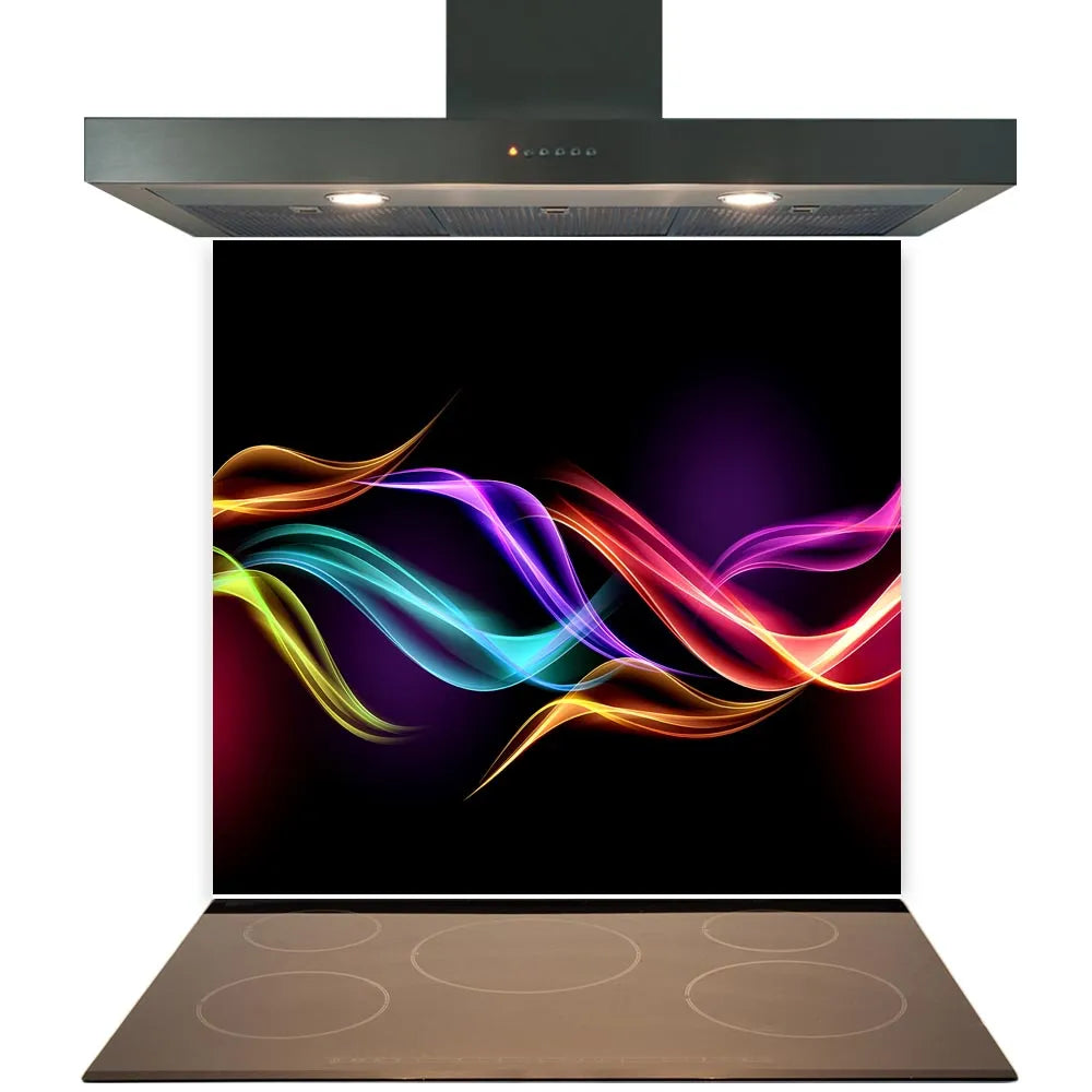Dynamic Wave Glass Splashback