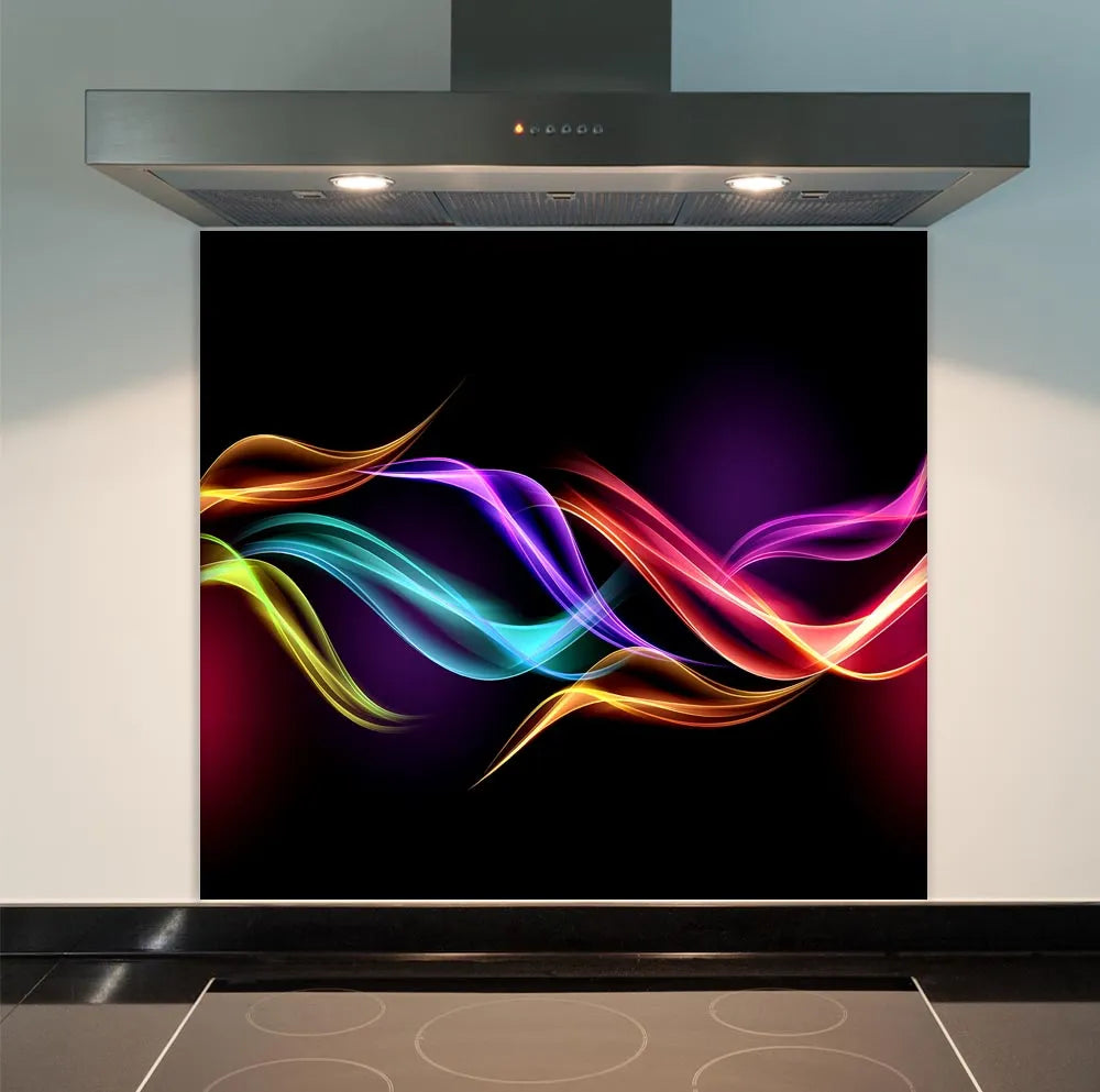Dynamic Wave Glass Splashback