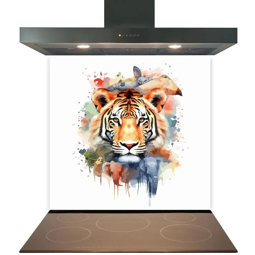 Safari Tiger Glass Splashback
