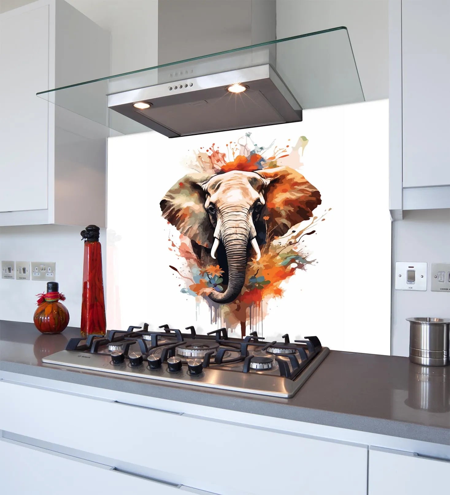Safari Elephant Kitchen Splashback