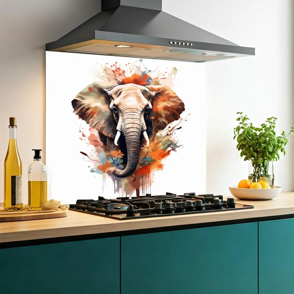 Safari Elephant Kitchen Splashback