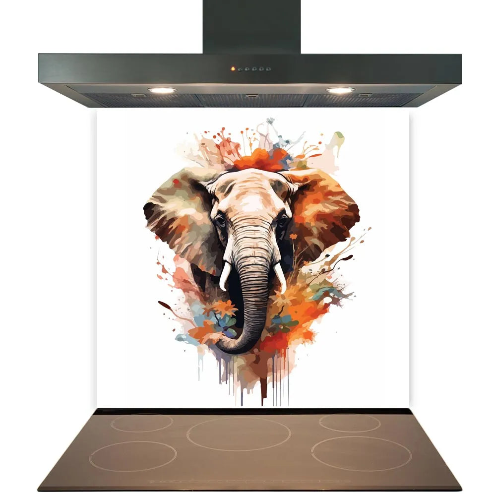 Safari Elephant Glass Splashback