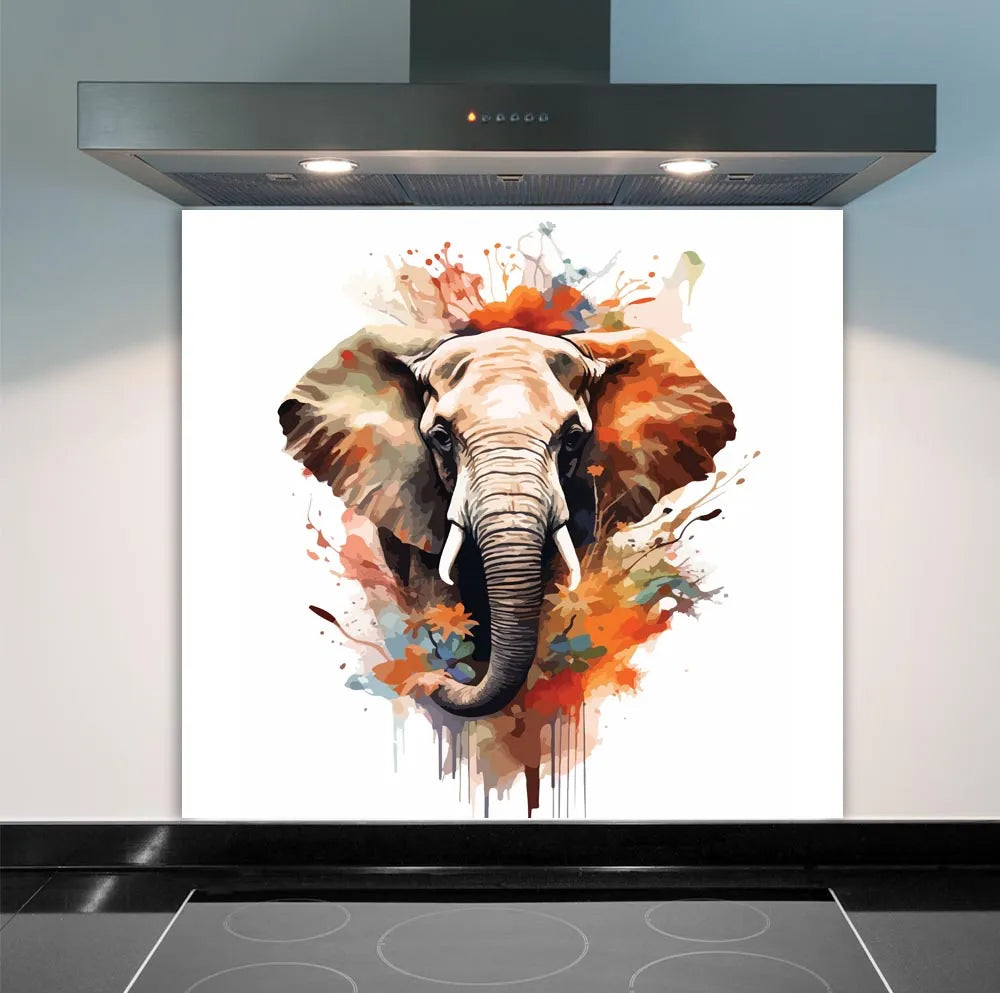 Safari Elephant Kitchen Splashback