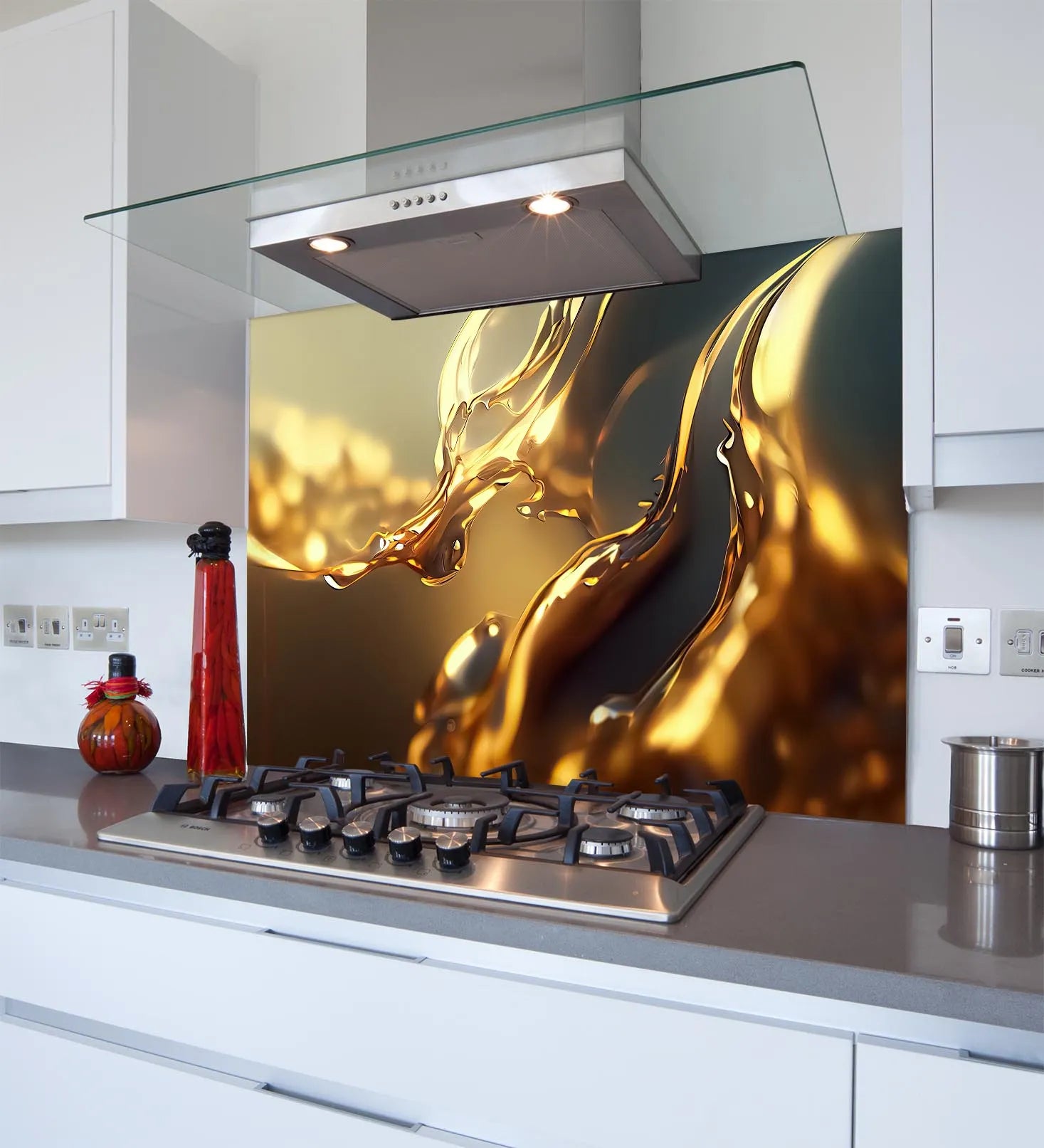 Fluidity Glass Splashback