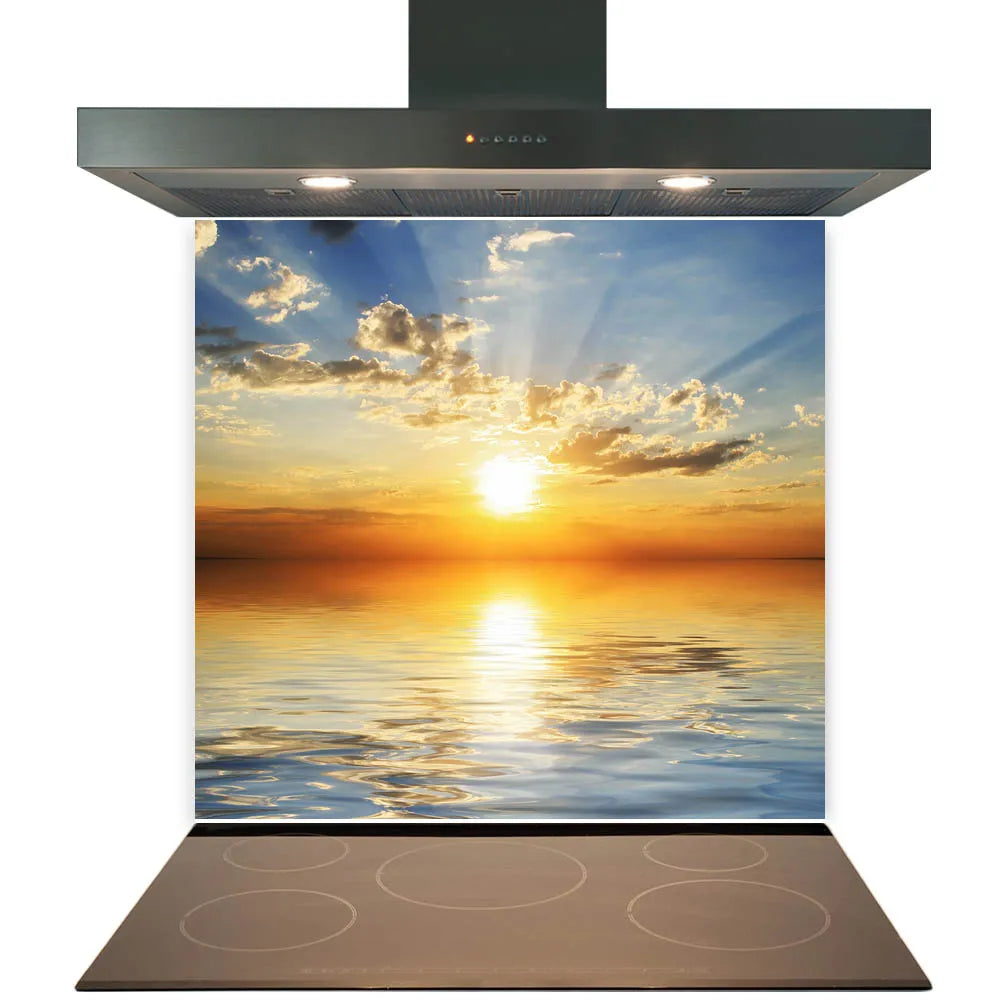 Ocean Sunset Glass Splashback