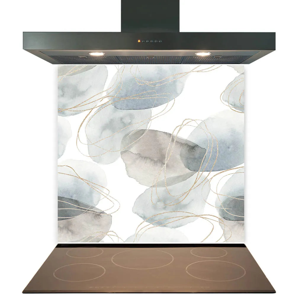 Abstract Puddles Glass Splashback