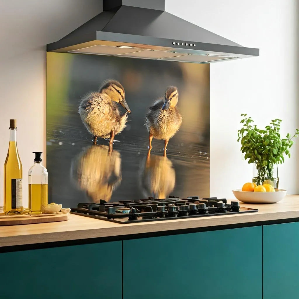 Ducklings Glass Splashback
