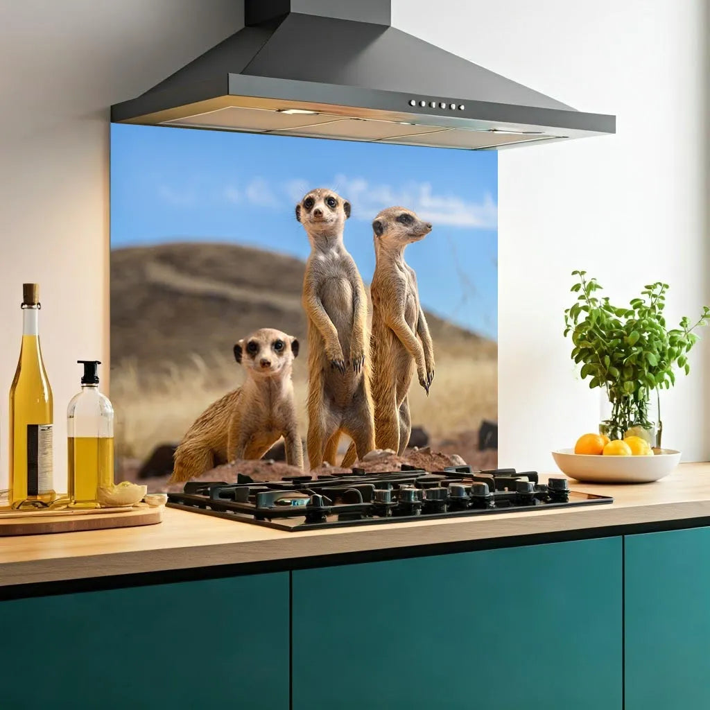 Meerkats Glass Splashback
