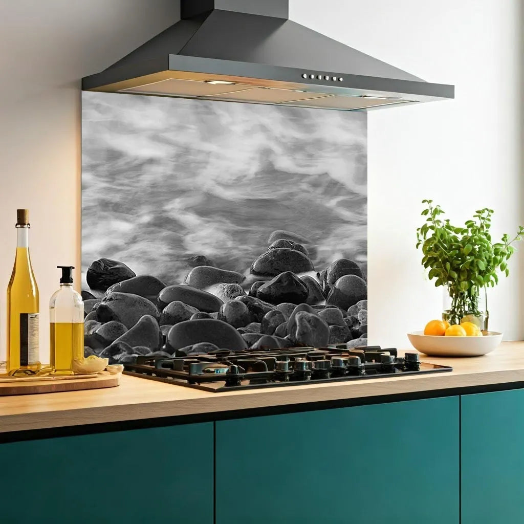 Pebble Beach Glass Splashback