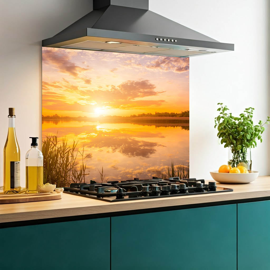 Summer Dusk Glass Splashback