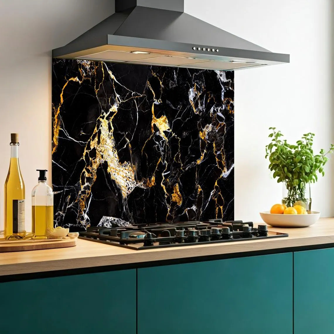 Black Gold Deluxe Glass Splashback