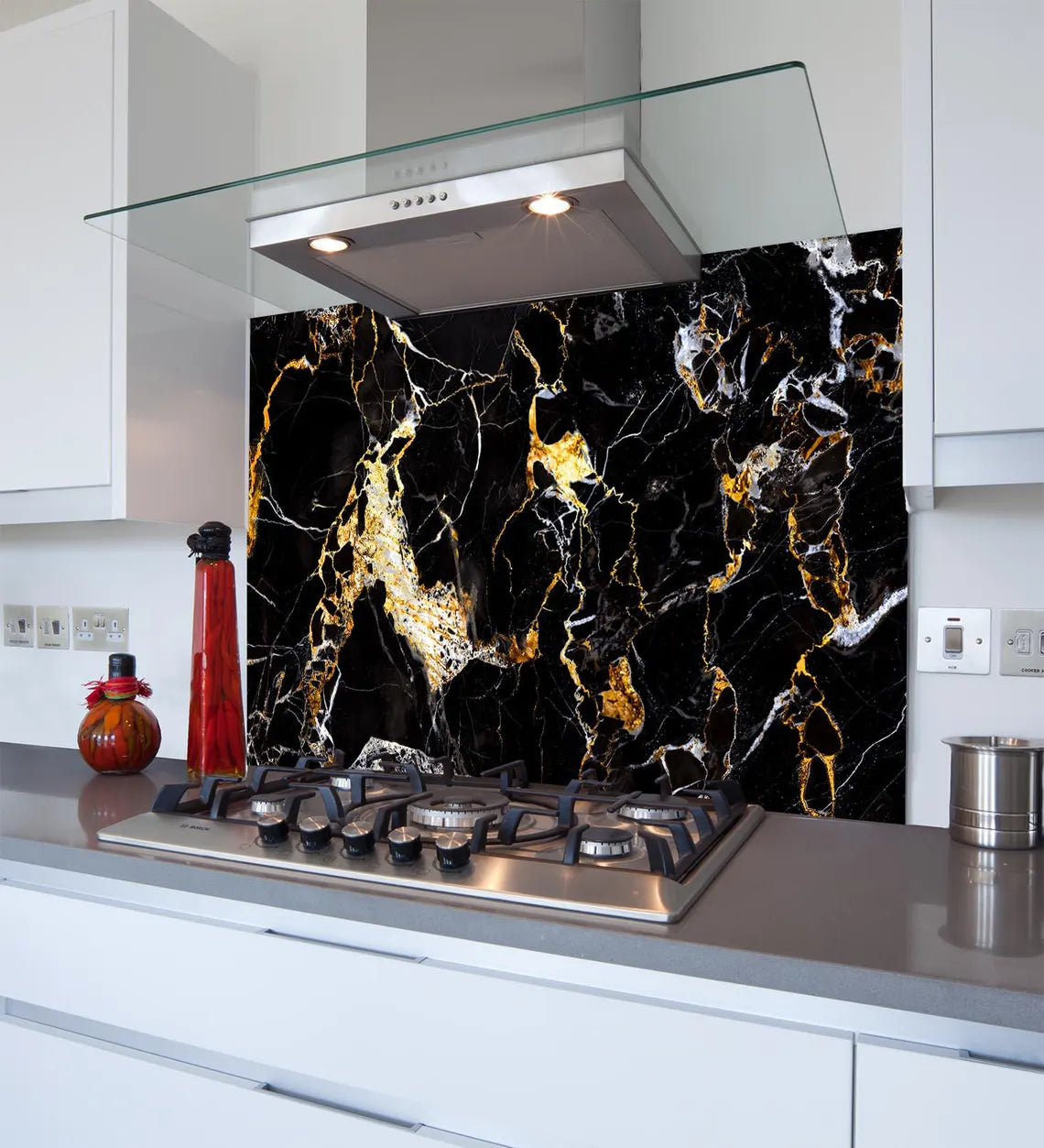 Black Gold Deluxe Glass Splashback