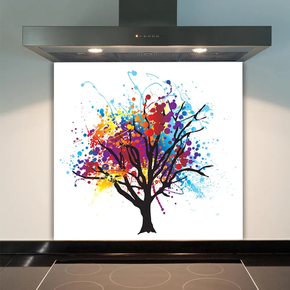 Abstract Splashback Abstract Tree Glass Splashback | Printed Image Glass Splashbacks