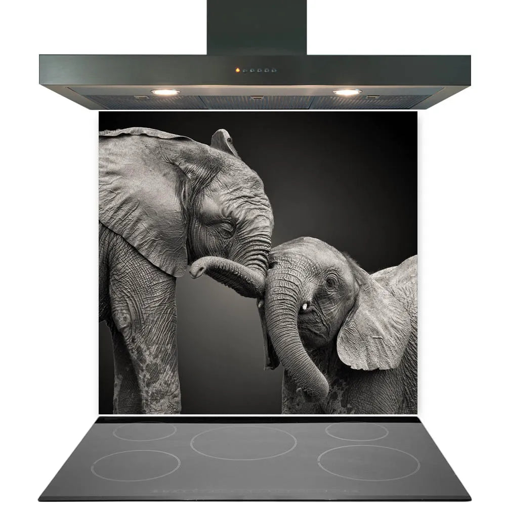 Baby Elephant Glass Splashback