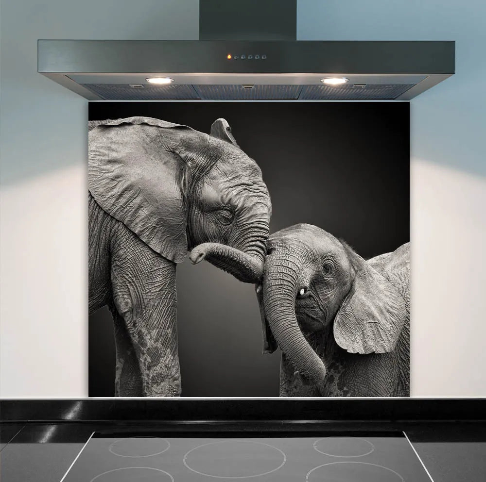 Baby Elephant Glass Splashback