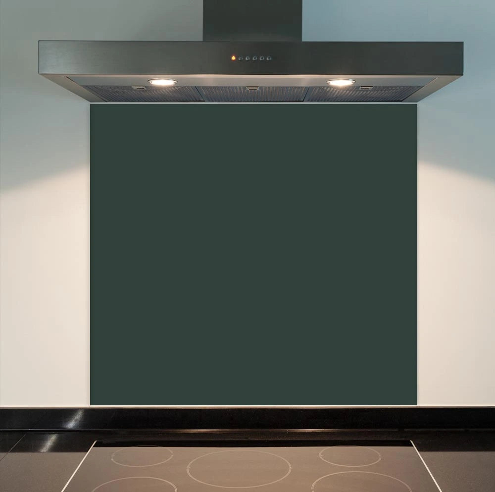Black Green Glass Splashback