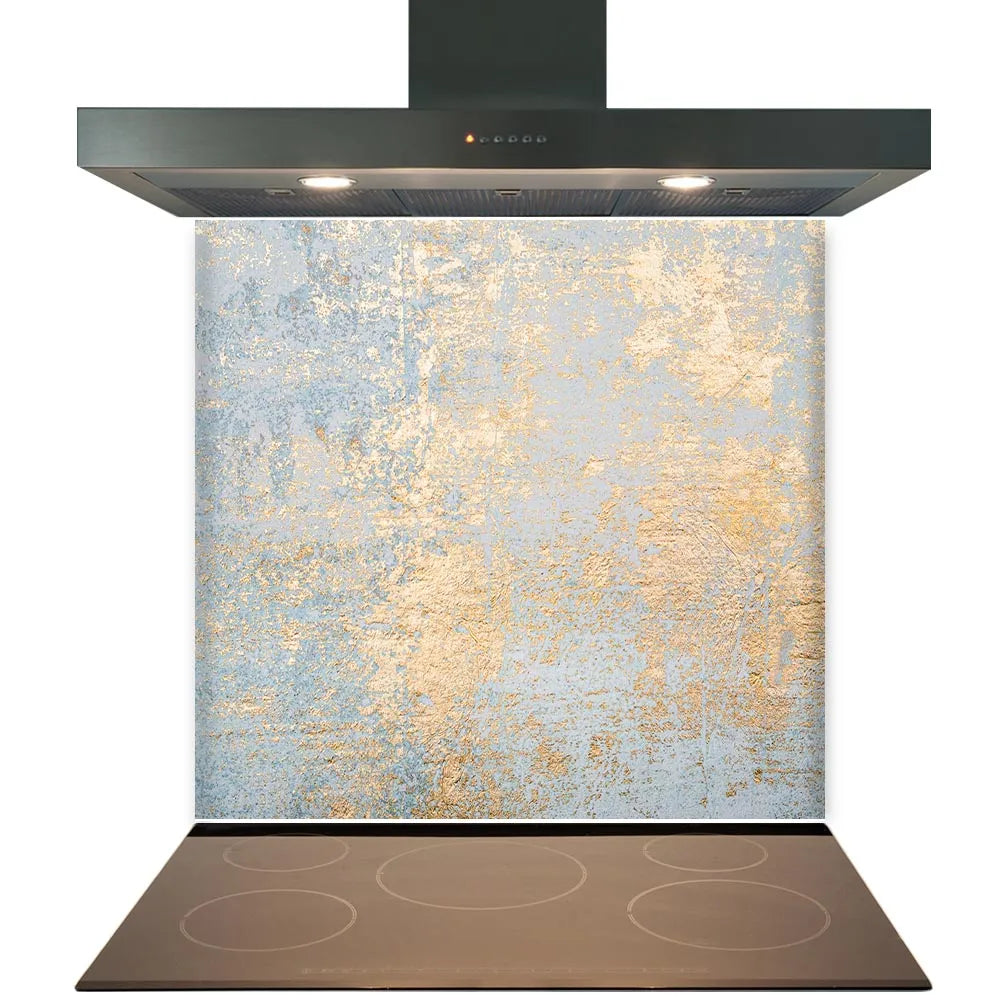 Blue Cream Glass Splashback