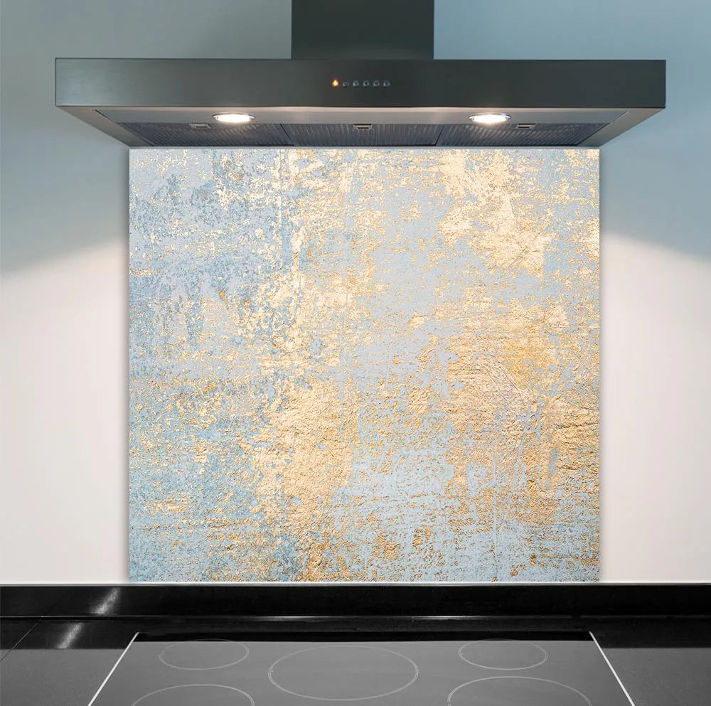 Blue Cream Glass Splashback