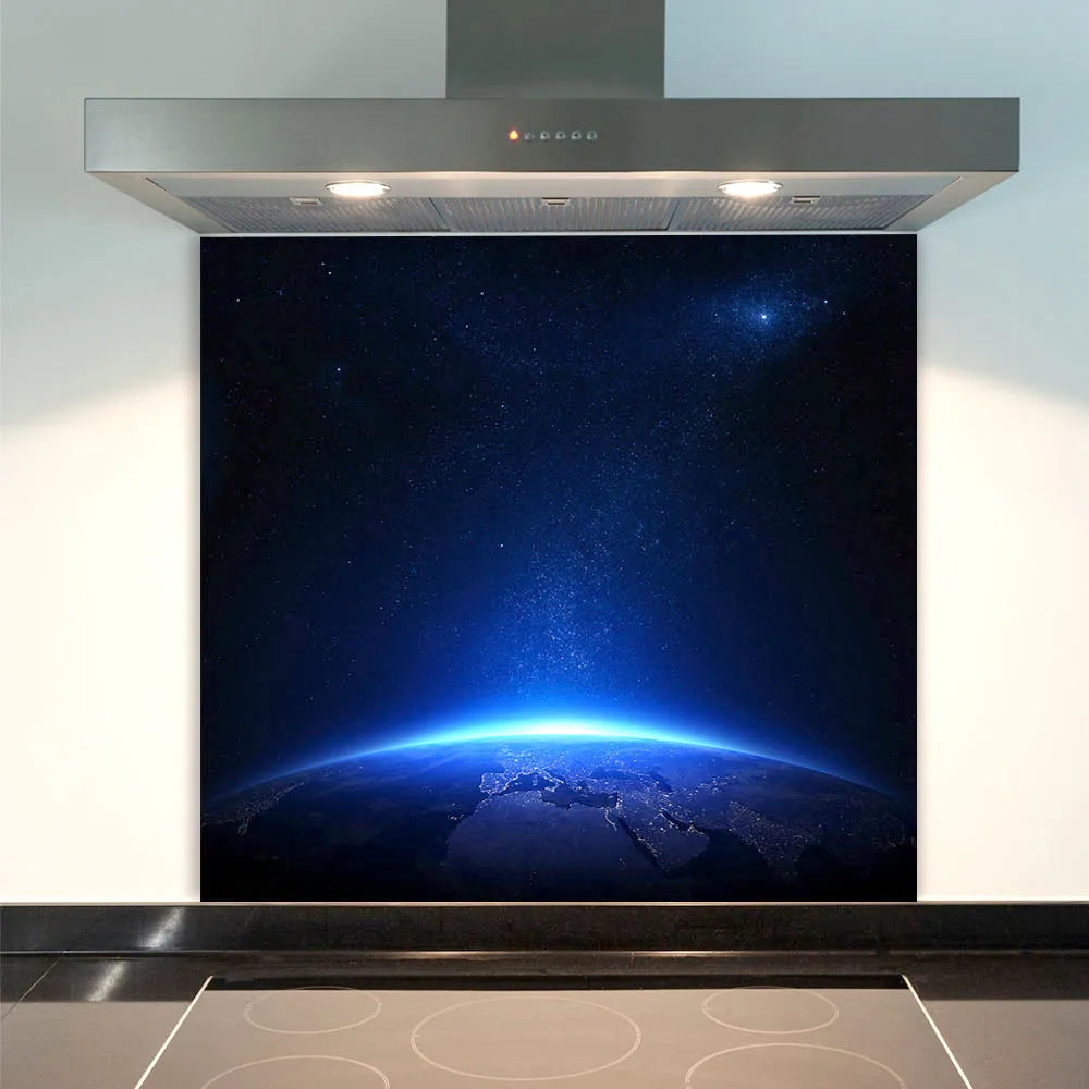 Blue Earth Glass Splashback