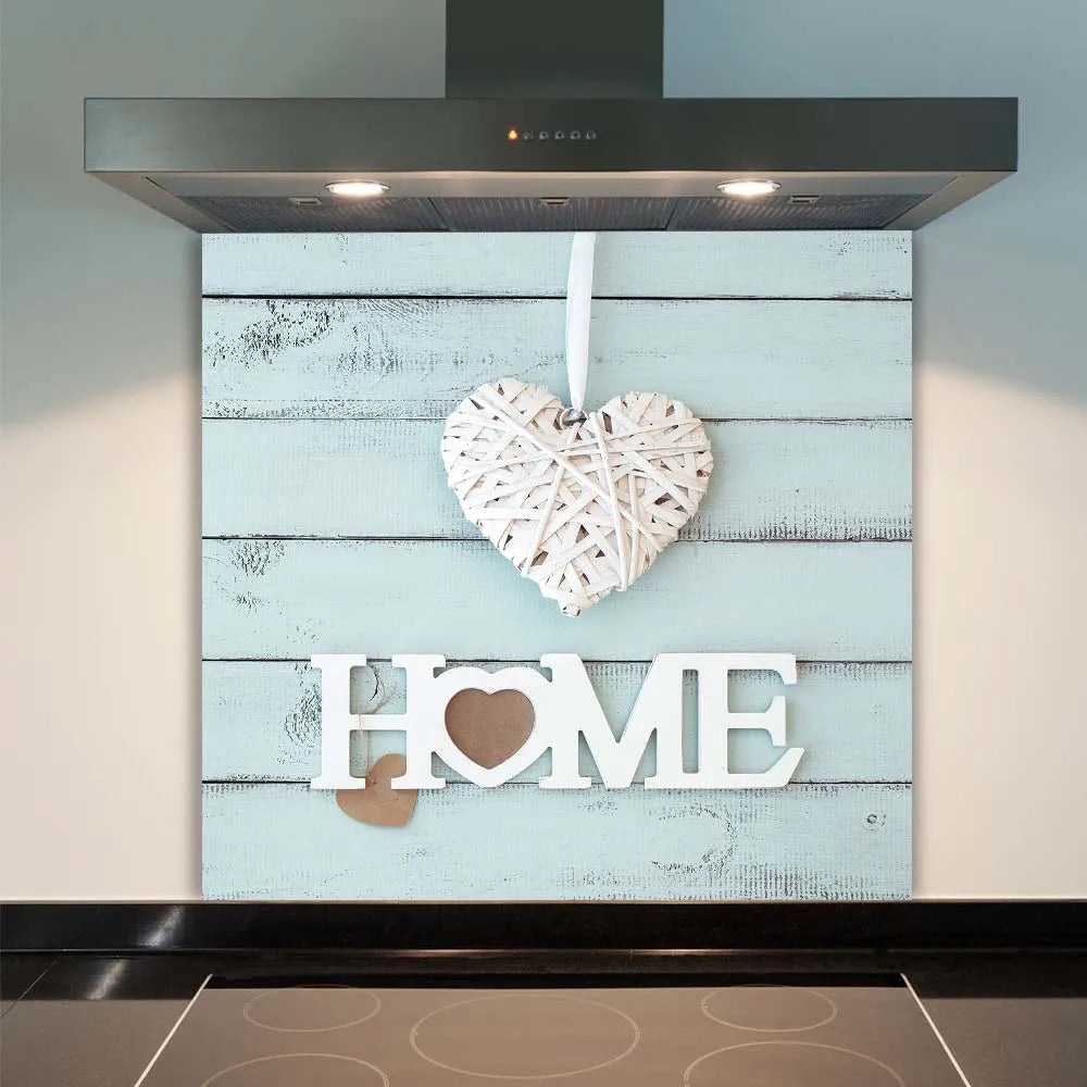 Blue Home Glass Splashback