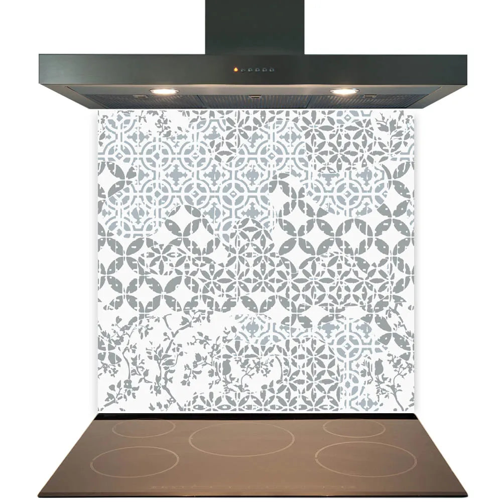 Blue Mosaic Glass Splashback