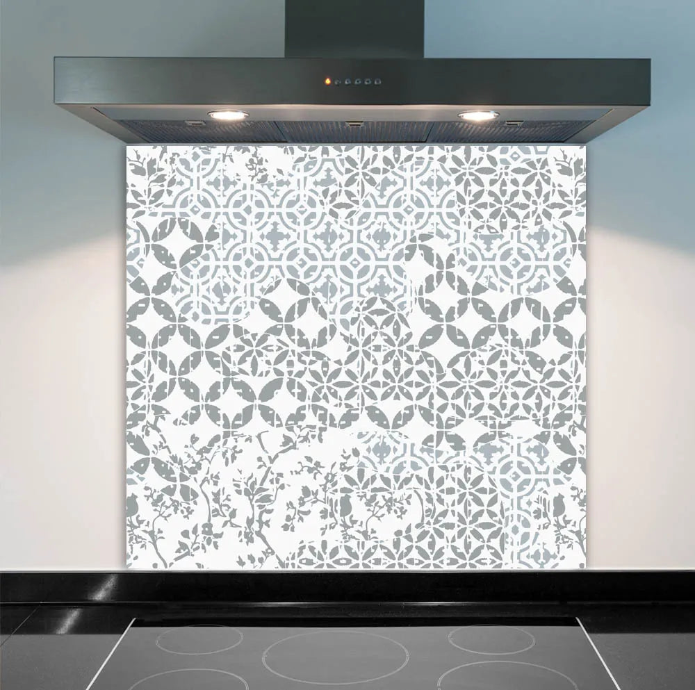 Blue Mosaic Glass Splashback