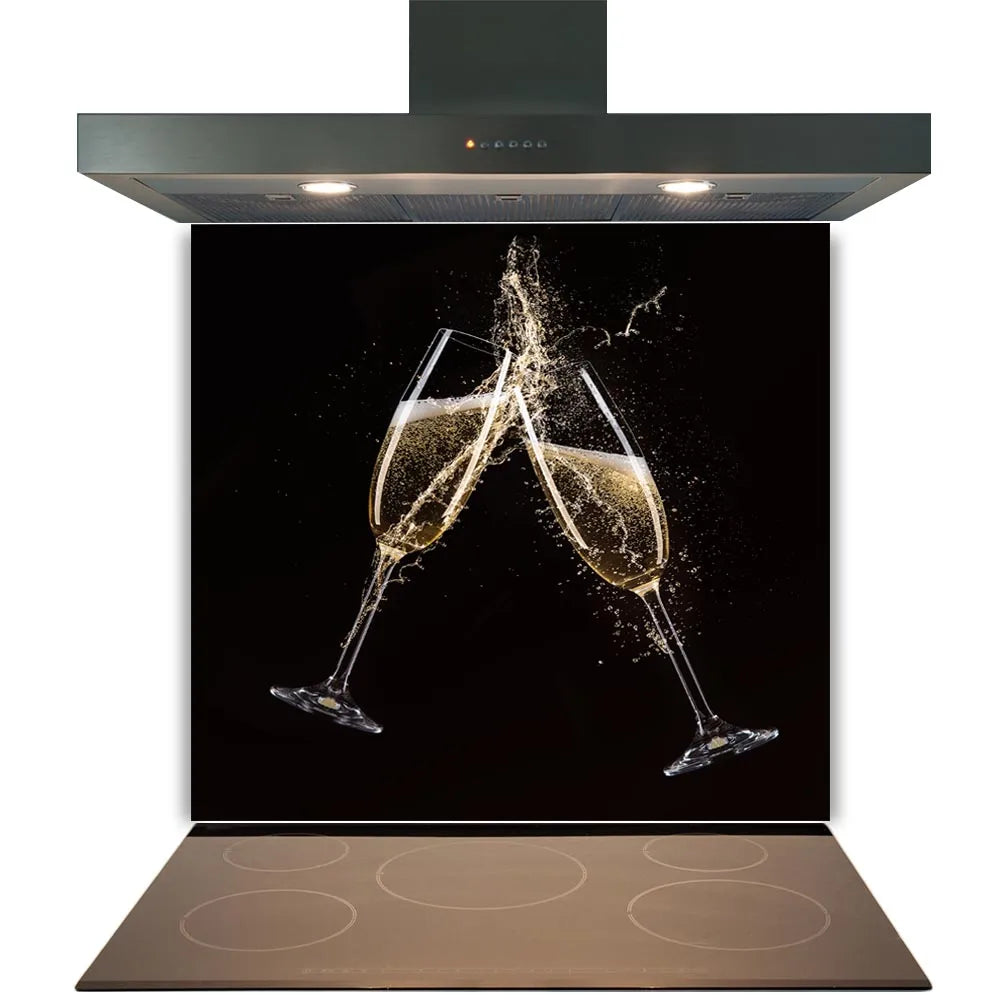 Champagne Clink Glass Splashback