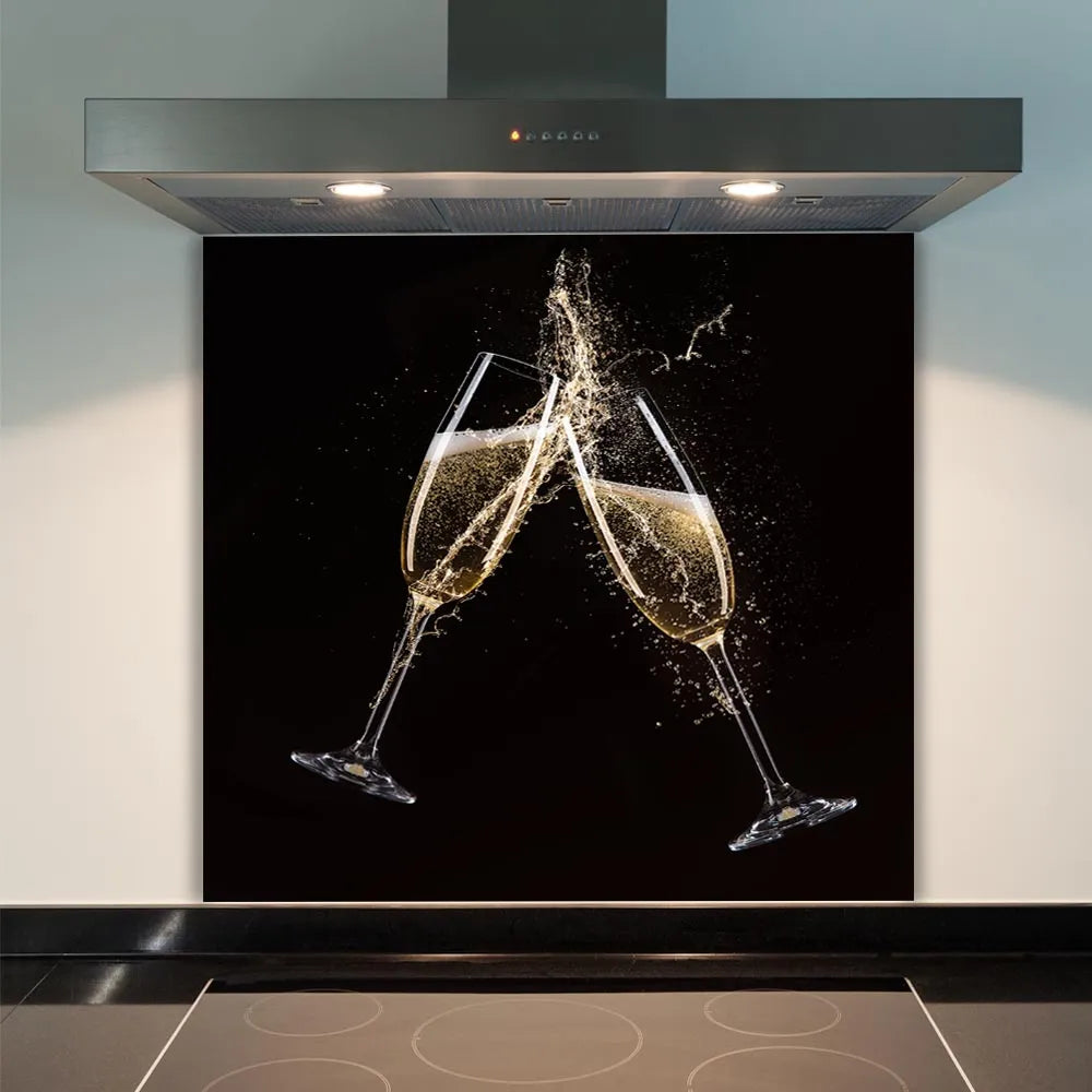 Champagne Clink Glass Splashback