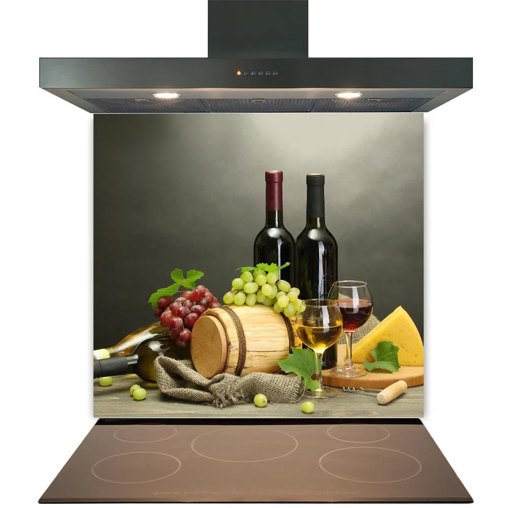 Cheese & Wine Glass Splashback