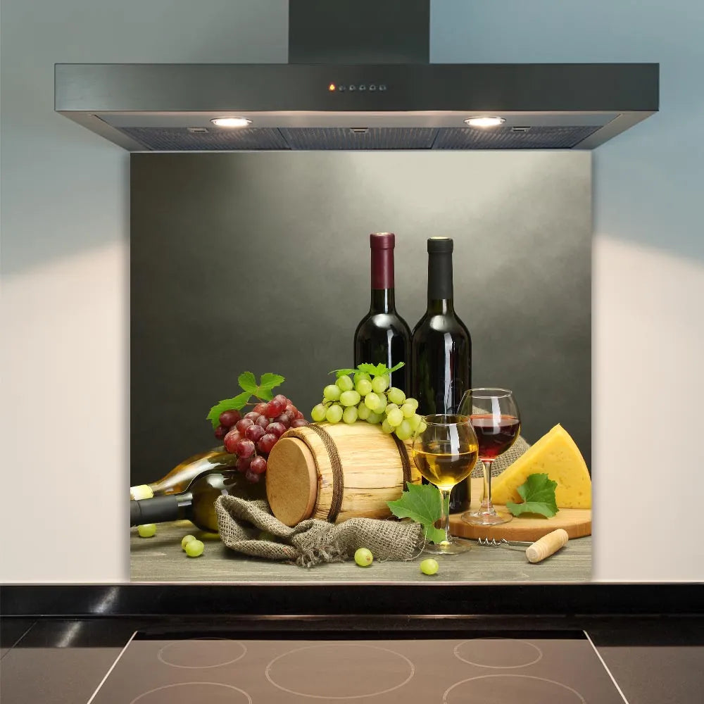 Cheese & Wine Glass Splashback