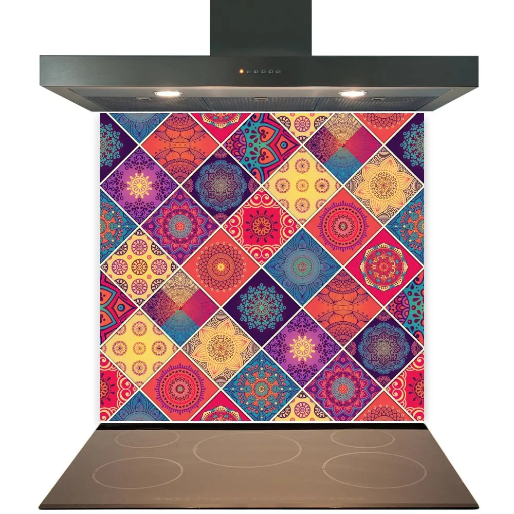 Coloured Mosaic Glass Splashback
