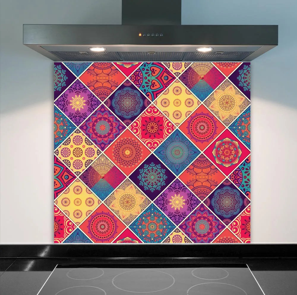 Coloured Mosaic Glass Splashback