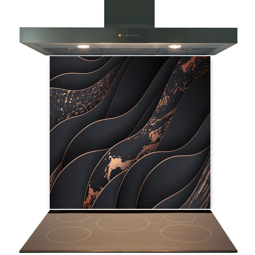 Copper Highlights Glass Splashback