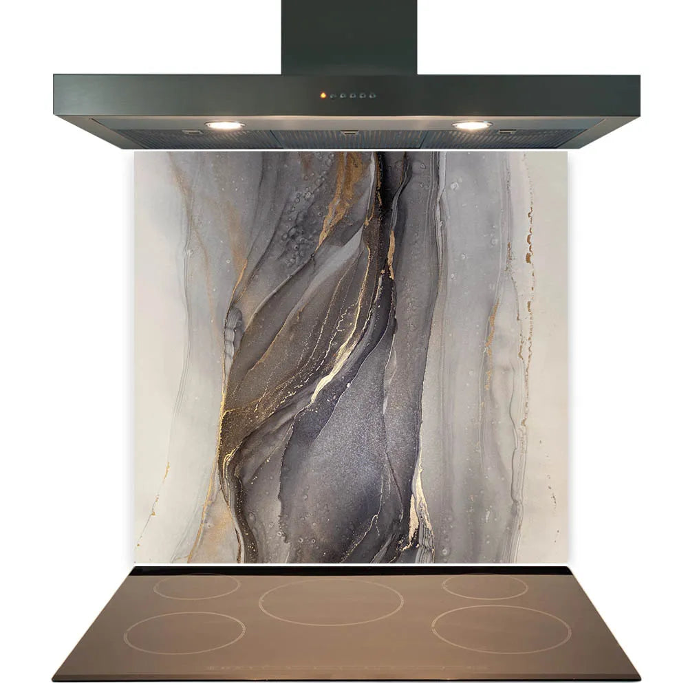 Copper Marble Glass Splashback