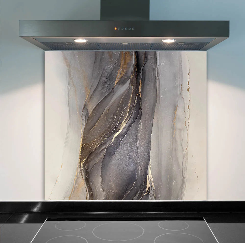 Copper Marble Glass Splashback
