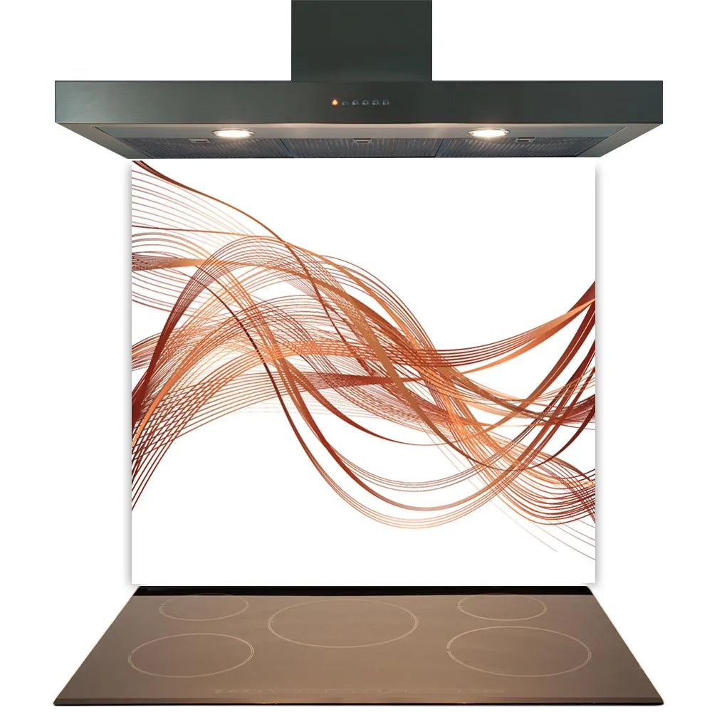Copper Wave Glass Splashback