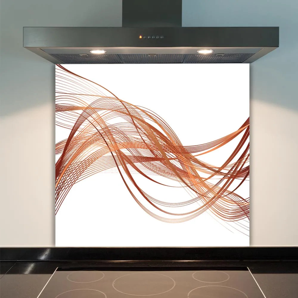 Copper Wave Glass Splashback