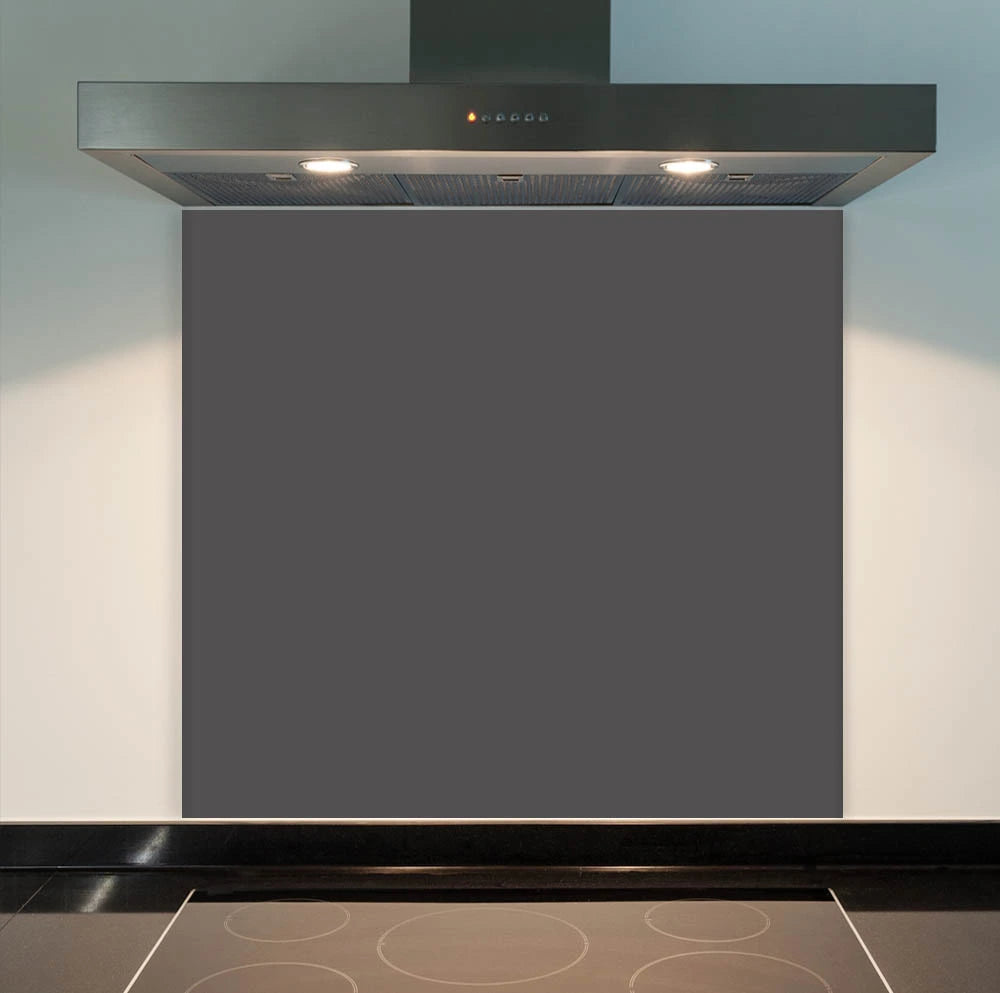 Dark Grey Glass Splashback